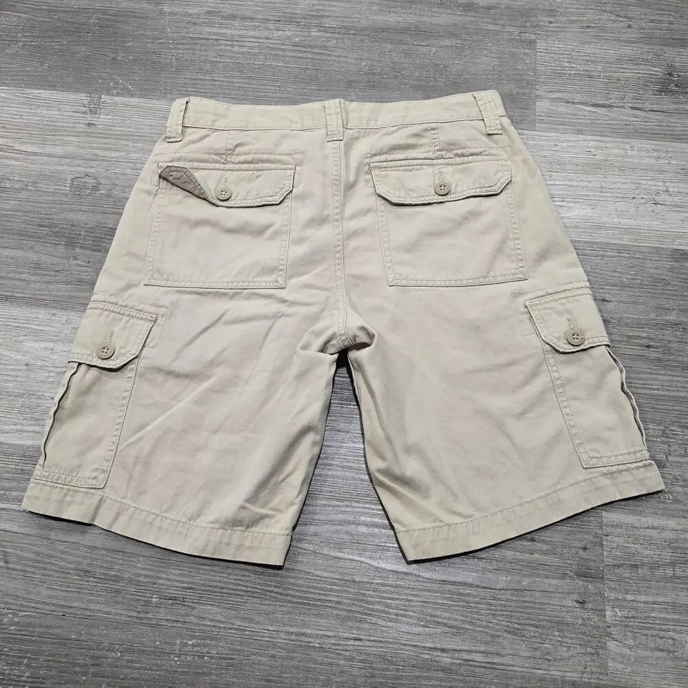US Polo Assn. Tan Cargo Shorts Men Size 32 100% Cotton Dress Short Slacks